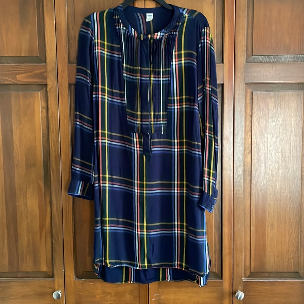 Old Navy plaid shirt dress size L